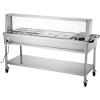 imageVEVOR Commercial Electric Food Warmer 7 Pans  2 Pots Steam Table 1800W Professional Buffet Catering Food Warmer with Shield Undershelf Wheels Stainless Steel Server for Party Restaurant8 Pans  2 Pots