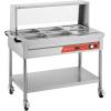 imageVEVOR Commercial Electric Food Warmer 7 Pans  2 Pots Steam Table 1800W Professional Buffet Catering Food Warmer with Shield Undershelf Wheels Stainless Steel Server for Party Restaurant612 Pans