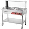 imageVEVOR Commercial Electric Food Warmer 7 Pans  2 Pots Steam Table 1800W Professional Buffet Catering Food Warmer with Shield Undershelf Wheels Stainless Steel Server for Party Restaurant9Pan