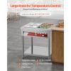 imageVEVOR Commercial Electric Food Warmer 7 Pans  2 Pots Steam Table 1800W Professional Buffet Catering Food Warmer with Shield Undershelf Wheels Stainless Steel Server for Party Restaurant4Pan