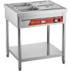 imageVEVOR Commercial Electric Food Warmer 7 Pans  2 Pots Steam Table 1800W Professional Buffet Catering Food Warmer with Shield Undershelf Wheels Stainless Steel Server for Party Restaurant4Pan