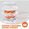 imageVEVOR Commercial Electric Food Warmer 7 Pans  2 Pots Steam Table 1800W Professional Buffet Catering Food Warmer with Shield Undershelf Wheels Stainless Steel Server for Party Restaurant2Tier