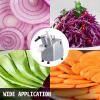 imageVEVOR Commercial Food Processor 2 Feeding Holes 550W Electric Vegetable Slicer 1600 RPM Stainless Steel Vegetable Processor Detachable 6blades 3mm4mm7mm Shred 2mm4mm SliceFood Processor