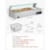 imageVEVOR Commercial Food Warmer 1500W Electric Stainless Steel Steam Food Warmer with Glass Cover 3Pan Countertop Buffet Bain Marie with Soup ampamp Perforated Ladles for Catering Restaurant ampamp Party4x12Pan48QT