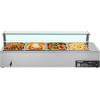 imageVEVOR Commercial Food Warmer 1500W Electric Stainless Steel Steam Food Warmer with Glass Cover 3Pan Countertop Buffet Bain Marie with Soup ampamp Perforated Ladles for Catering Restaurant ampamp Party4x12Pan48QT