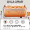 imageVEVOR Commercial Food Warmer 1500W Electric Stainless Steel Steam Food Warmer with Lid 6Pan Fast Heating Countertop Buffet Bain Marie with Soup ampamp Perforated Ladles for Catering Restaurant Party12x20 Full Pan