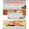 imageVEVOR Commercial Food Warmer 1500W Electric Stainless Steel Steam Food Warmer with Lid 6Pan Fast Heating Countertop Buffet Bain Marie with Soup ampamp Perforated Ladles for Catering Restaurant Party1x13Pan and 4x16Pan 24QT