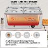 imageVEVOR Commercial Food Warmer 1500W Electric Stainless Steel Steam Food Warmer with Lid 6Pan Fast Heating Countertop Buffet Bain Marie with Soup ampamp Perforated Ladles for Catering Restaurant Party4x14Pan 24QT