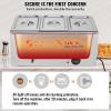 imageVEVOR Commercial Food Warmer 1500W Electric Stainless Steel Steam Food Warmer with Lid 6Pan Fast Heating Countertop Buffet Bain Marie with Soup ampamp Perforated Ladles for Catering Restaurant Party3x13Pan 24QT