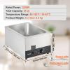 imageVEVOR Commercial Food Warmer 1500W Electric Stainless Steel Steam Food Warmer with Lid 6Pan Fast Heating Countertop Buffet Bain Marie with Soup ampamp Perforated Ladles for Catering Restaurant Party1Pan  24 Qt