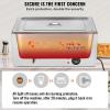 imageVEVOR Commercial Food Warmer 1500W Electric Stainless Steel Steam Food Warmer with Lid 6Pan Fast Heating Countertop Buffet Bain Marie with Soup ampamp Perforated Ladles for Catering Restaurant Party1x11Pan 24QT