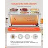 imageVEVOR Commercial Food Warmer 1500W Electric Stainless Steel Steam Food Warmer with Lid 6Pan Fast Heating Countertop Buffet Bain Marie with Soup ampamp Perforated Ladles for Catering Restaurant Party6x16Pan 24QT