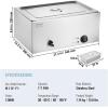 imageVEVOR Commercial Food Warmer 1500W Electric Stainless Steel Steam Food Warmer with Lid 6Pan Fast Heating Countertop Buffet Bain Marie with Soup ampamp Perforated Ladles for Catering Restaurant Party1x11Pan 24QT