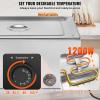imageVEVOR Commercial Food Warmer 1500W Electric Stainless Steel Steam Food Warmer with Lid 6Pan Fast Heating Countertop Buffet Bain Marie with Soup ampamp Perforated Ladles for Catering Restaurant Party1x11Pan 24QT