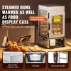 imageVEVOR Commercial Food Warmer Display 5Tier Food Steamer Bun Warmer Machine 86230 Temperature Control Stainless Steel Steamed Buns Warmer with LED Steam Heating for Steamed Buns Siomai CornBun Warmer