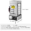 imageVEVOR Commercial Food Warmer Display 5Tier Food Steamer Bun Warmer Machine 86230 Temperature Control Stainless Steel Steamed Buns Warmer with LED Steam Heating for Steamed Buns Siomai CornBun Warmer