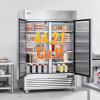 imageVEVOR Commercial Freezer 6042 Cuft Reach In 825quot W Upright Freezer 3 Doors AutoDefrost Stainless Steel Reachin Freezer with 12 Adjustable Shelves 13 to 5 Temp Control LED Lighting 4 WheelsFreezer