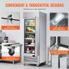 imageVEVOR Commercial Freezer 6042 Cuft Reach In 825quot W Upright Freezer 3 Doors AutoDefrost Stainless Steel Reachin Freezer with 12 Adjustable Shelves 13 to 5 Temp Control LED Lighting 4 WheelsRefrigerator