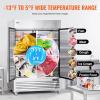 imageVEVOR Commercial Freezer 6042 Cuft Reach In 825quot W Upright Freezer 3 Doors AutoDefrost Stainless Steel Reachin Freezer with 12 Adjustable Shelves 13 to 5 Temp Control LED Lighting 4 WheelsFreezer