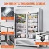 imageVEVOR Commercial Freezer 6042 Cuft Reach In 825quot W Upright Freezer 3 Doors AutoDefrost Stainless Steel Reachin Freezer with 12 Adjustable Shelves 13 to 5 Temp Control LED Lighting 4 WheelsRefrigerator