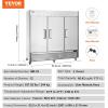 imageVEVOR Commercial Freezer 6042 Cuft Reach In 825quot W Upright Freezer 3 Doors AutoDefrost Stainless Steel Reachin Freezer with 12 Adjustable Shelves 13 to 5 Temp Control LED Lighting 4 WheelsRefrigerator