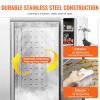 imageVEVOR Commercial Freezer 6042 Cuft Reach In 825quot W Upright Freezer 3 Doors AutoDefrost Stainless Steel Reachin Freezer with 12 Adjustable Shelves 13 to 5 Temp Control LED Lighting 4 WheelsRefrigerator