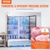 imageVEVOR Commercial Freezer 6042 Cuft Reach In 825quot W Upright Freezer 3 Doors AutoDefrost Stainless Steel Reachin Freezer with 12 Adjustable Shelves 13 to 5 Temp Control LED Lighting 4 WheelsFreezer