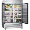 imageVEVOR Commercial Freezer 6042 Cuft Reach In 825quot W Upright Freezer 3 Doors AutoDefrost Stainless Steel Reachin Freezer with 12 Adjustable Shelves 13 to 5 Temp Control LED Lighting 4 WheelsRefrigerator