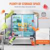 imageVEVOR Commercial Freezer 6042 Cuft Reach In 825quot W Upright Freezer 3 Doors AutoDefrost Stainless Steel Reachin Freezer with 12 Adjustable Shelves 13 to 5 Temp Control LED Lighting 4 WheelsRefrigerator