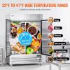 imageVEVOR Commercial Freezer 6042 Cuft Reach In 825quot W Upright Freezer 3 Doors AutoDefrost Stainless Steel Reachin Freezer with 12 Adjustable Shelves 13 to 5 Temp Control LED Lighting 4 WheelsRefrigerator