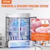 imageVEVOR Commercial Freezer 6042 Cuft Reach In 825quot W Upright Freezer 3 Doors AutoDefrost Stainless Steel Reachin Freezer with 12 Adjustable Shelves 13 to 5 Temp Control LED Lighting 4 WheelsFreezer