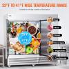 imageVEVOR Commercial Freezer 6042 Cuft Reach In 825quot W Upright Freezer 3 Doors AutoDefrost Stainless Steel Reachin Freezer with 12 Adjustable Shelves 13 to 5 Temp Control LED Lighting 4 WheelsRefrigerator