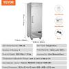 imageVEVOR Commercial Freezer 6042 Cuft Reach In 825quot W Upright Freezer 3 Doors AutoDefrost Stainless Steel Reachin Freezer with 12 Adjustable Shelves 13 to 5 Temp Control LED Lighting 4 WheelsRefrigerator