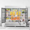 imageVEVOR Commercial Freezer 6042 Cuft Reach In 825quot W Upright Freezer 3 Doors AutoDefrost Stainless Steel Reachin Freezer with 12 Adjustable Shelves 13 to 5 Temp Control LED Lighting 4 WheelsRefrigerator