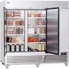 imageVEVOR Commercial Freezer 6042 Cuft Reach In 825quot W Upright Freezer 3 Doors AutoDefrost Stainless Steel Reachin Freezer with 12 Adjustable Shelves 13 to 5 Temp Control LED Lighting 4 WheelsFreezer