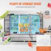 imageVEVOR Commercial Freezer 6042 Cuft Reach In 825quot W Upright Freezer 3 Doors AutoDefrost Stainless Steel Reachin Freezer with 12 Adjustable Shelves 13 to 5 Temp Control LED Lighting 4 WheelsRefrigerator