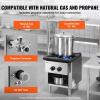 imageVEVOR Commercial Gas Stove with Cabinet Propane and Natural Gas Countertop Cooking Stove Range Stainless Steel Gas Hot Plate Commercial Cooking Equipment for Restaurant 90000 BTU1 Burners