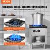 imageVEVOR Commercial Gas Stove with Cabinet Propane and Natural Gas Countertop Cooking Stove Range Stainless Steel Gas Hot Plate Commercial Cooking Equipment for Restaurant 90000 BTU1 Burners
