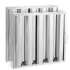 imageVEVOR Commercial Hood Filter 195W x 195H Inch Range Hood Filters Stainless Steel Restaurant Range Hood Baffle Filter for Grease Rated Commercial Kitchen Exhaust Hoods 4 Grooves Pack of 2