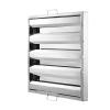 imageVEVOR Commercial Hood Filter 195W x 195H Inch Range Hood Filters Stainless Steel Restaurant Range Hood Baffle Filter for Grease Rated Commercial Kitchen Exhaust Hoods 4 Grooves Pack of 2