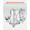 imageVEVOR Commercial Ice Bin Underbar Ice Bin Stainless Steel Ice Chest with Sliding Lid Bottle Holders Adjustable Bullet Feet Cooler Cart Cocktail Unit for Bar Restaurant Pub20 x 14 x 38 inch