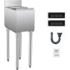 imageVEVOR Commercial Ice Bin Underbar Ice Bin Stainless Steel Ice Chest with Sliding Lid Bottle Holders Adjustable Bullet Feet Cooler Cart Cocktail Unit for Bar Restaurant Pub12 x 19 x 37 inch