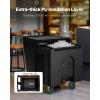 imageVEVOR Commercial Ice Bin Underbar Ice Bin Stainless Steel Ice Chest with Sliding Lid Bottle Holders Adjustable Bullet Feet Cooler Cart Cocktail Unit for Bar Restaurant Pub315 x 228 x 29 inch