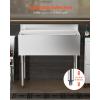 imageVEVOR Commercial Ice Bin Underbar Ice Bin Stainless Steel Ice Chest with Sliding Lid Bottle Holders Adjustable Bullet Feet Cooler Cart Cocktail Unit for Bar Restaurant Pub359 x 19 x 37 inch