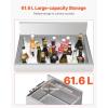 imageVEVOR Commercial Ice Bin Underbar Ice Bin Stainless Steel Ice Chest with Sliding Lid Bottle Holders Adjustable Bullet Feet Cooler Cart Cocktail Unit for Bar Restaurant Pub24 x 242 x 37 inch