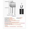 imageVEVOR Commercial Ice Bin Underbar Ice Bin Stainless Steel Ice Chest with Sliding Lid Bottle Holders Adjustable Bullet Feet Cooler Cart Cocktail Unit for Bar Restaurant Pub12 x 19 x 37 inch