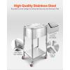 imageVEVOR Commercial Ice Bin Underbar Ice Bin Stainless Steel Ice Chest with Sliding Lid Bottle Holders Adjustable Bullet Feet Cooler Cart Cocktail Unit for Bar Restaurant Pub22 x 16 x 38 inch