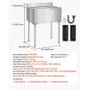 imageVEVOR Commercial Ice Bin Underbar Ice Bin Stainless Steel Ice Chest with Sliding Lid Bottle Holders Adjustable Bullet Feet Cooler Cart Cocktail Unit for Bar Restaurant Pub359 x 19 x 37 inch