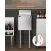 imageVEVOR Commercial Ice Bin Underbar Ice Bin Stainless Steel Ice Chest with Sliding Lid Bottle Holders Adjustable Bullet Feet Cooler Cart Cocktail Unit for Bar Restaurant Pub12 x 19 x 37 inch