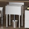 imageVEVOR Commercial Ice Bin Underbar Ice Bin Stainless Steel Ice Chest with Sliding Lid Bottle Holders Adjustable Bullet Feet Cooler Cart Cocktail Unit for Bar Restaurant Pub24 x 19 x 37 inch
